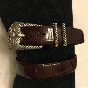 Bill Adler Studio M Brown Western Leather Belt